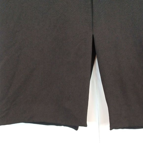 L'AGENCE WMNS Sz 6 Black Front Slit Pencil Skirt Woven Band High Waisted Modern - Picture 8 of 16